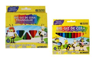 CRAYONES LAROS TRIANGULARES 12 COLORES