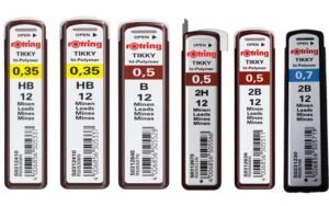 MINAS DIFERENTES TIPOD DE RAYADO Y GROSOR N° 0.35-0.5-0.7MM